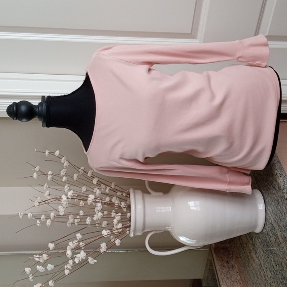 Ralph Lauren Soft Pink Top Flounce Sleeve Details Sz Medium